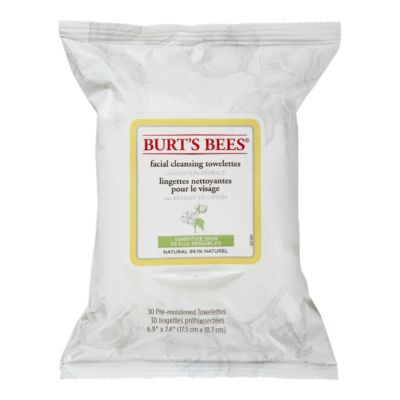 burt's bees sensitive facial cleansing towelettes with cotton extract
