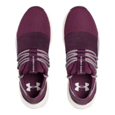 women's maroon under armour shoes