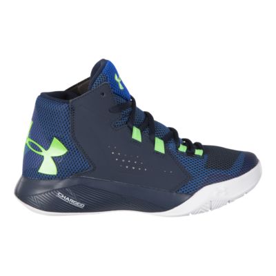 blue and green under armour shoes