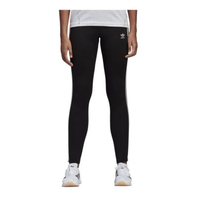 adidas 3 stripe tights black