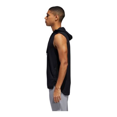 adidas sleeveless hoodie mens