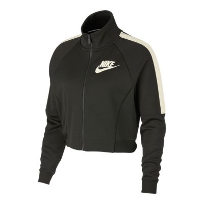 nike cropped track jacket