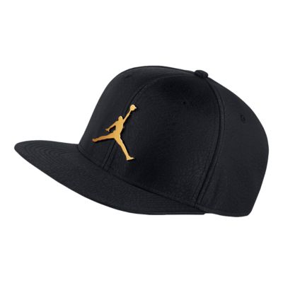 black and gold jordan hat