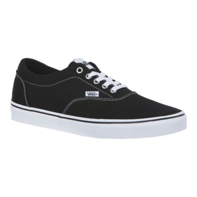 vans black and white canvas