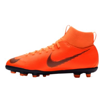 orange nike football cleats