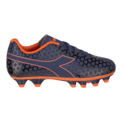 kids orange football cleats