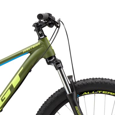 dark green mountain bike