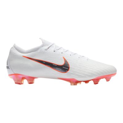 orange and grey soccer cleats