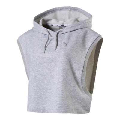 sleeveless pullover hoodie women's