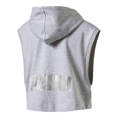 puma sleeveless hoodie women's
