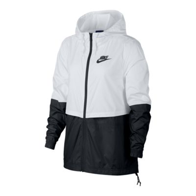 nike black and white jacket womens