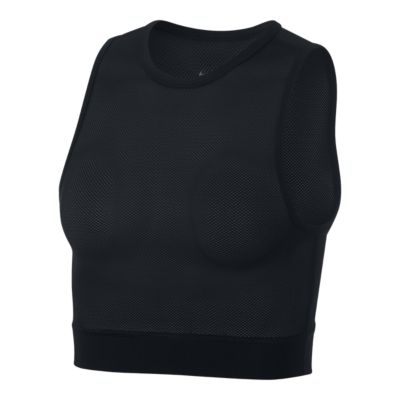nike miler women's cropped running tank