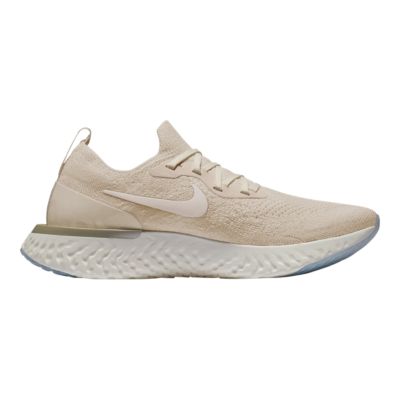 Nike women's epic react shop flyknit running shoes - cream/white/yellow