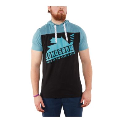 short sleeve warm up hoodie