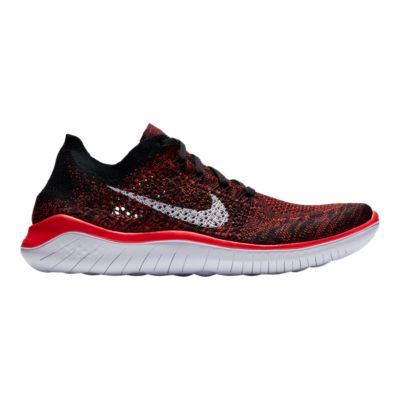 nike men's free rn flyknit 2018 running shoes - black