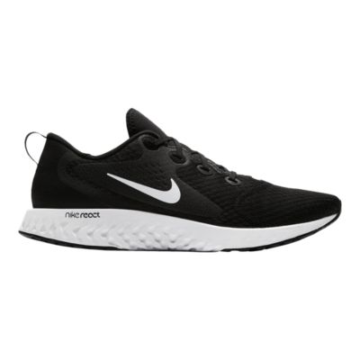 nike black and white running shoes