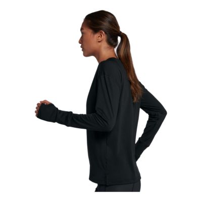 nike womens crew neck long sleeve cardigan