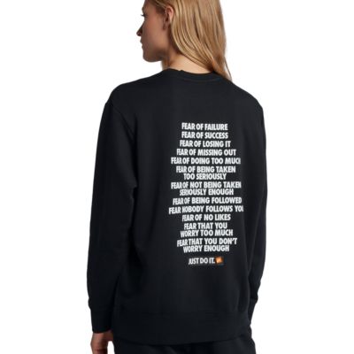 women's nike just do it sweatshirt