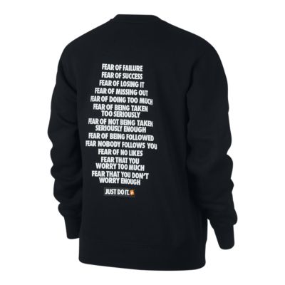 nike just do it fear sweatshirt