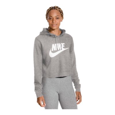 nike women's sportswear rally cropped hoodie