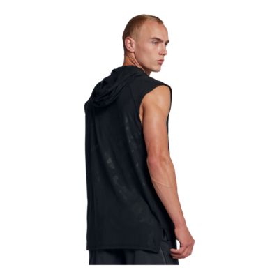 nike element sleeveless running hoodie mens