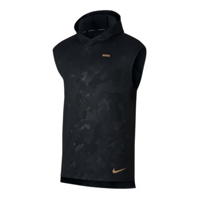 nike element sleeveless running hoodie mens