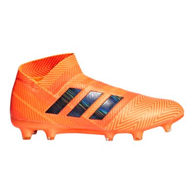 orange soccer boots