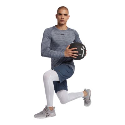 nike men's pro heather long sleeve fitted shirt