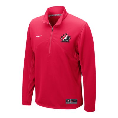 red nike quarter zip