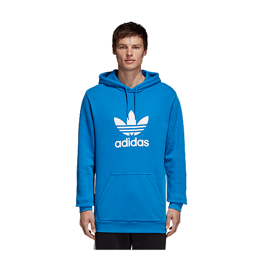 ADIDAS ORIGINALS Trefoil Hooded Sweatshirt for Men Blue ADIDAS ORIGINALS Trefoil Hooded Sweatshirt for Men Blue