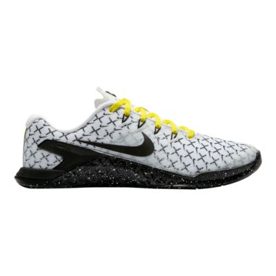 nike metcon 4 white black dynamic yellow