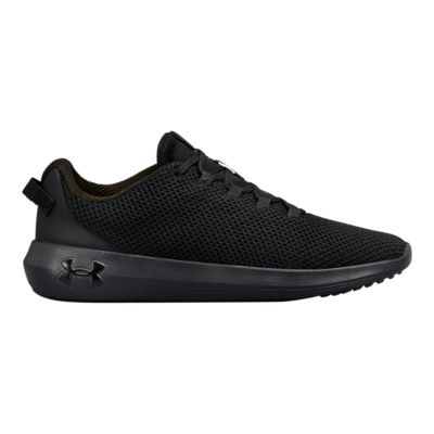 solid black under armour shoes