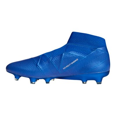 blue and white adidas soccer cleats