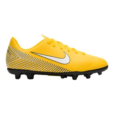yellow and black soccer cleats