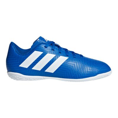 blue adidas indoor soccer shoes