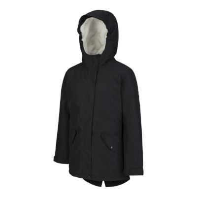 sherpa lined girls coat