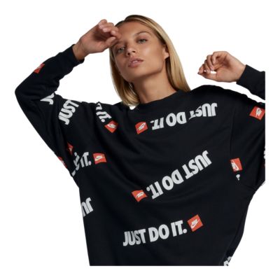 nike just do it crew sweatshirt womens