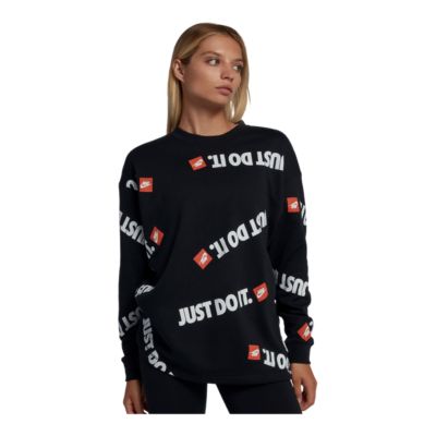women's nike just do it sweatshirt