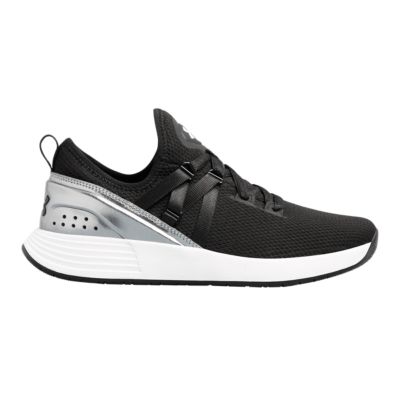 women's black under armour tennis shoes