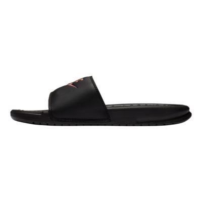 nike slides rose gold