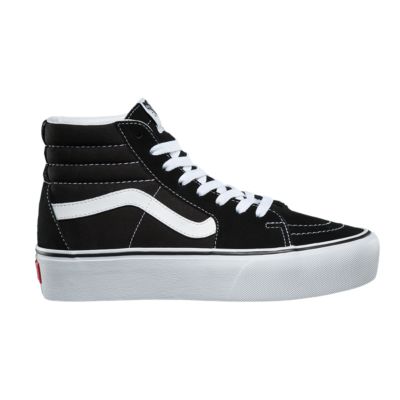 vans sk8 hi platform skate shoe white black high top