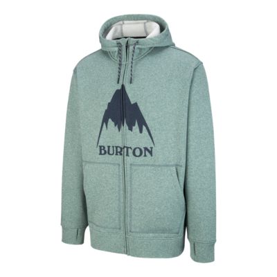 burton men's oak full zip hoodie