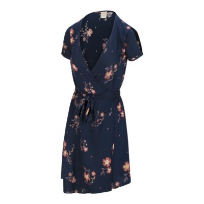 monument view short sleeve wrap dress