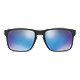 Oakley Holbrook Sunglasses-Polished Black with Prizm Sapphire Iridium Lenses