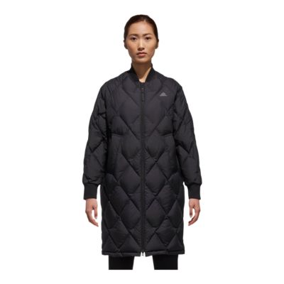 adidas women's long bomber jacket