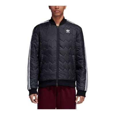 adidas men's sst quilted bomber jacket