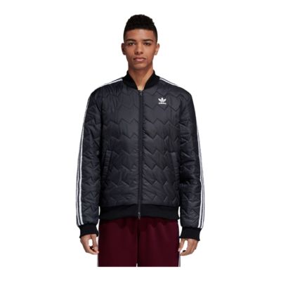 adidas black quilted jacket