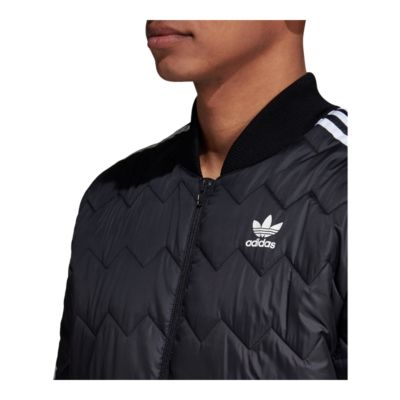adidas men's sst quilted bomber jacket