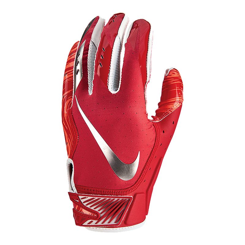Perezoso Varios Abrumar Nike Vapor Jet 5.0 Football Gloves - Red/Chrome | Sport Chek