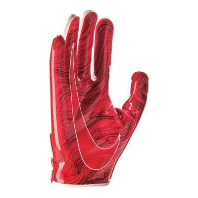 all red nike football gloves
